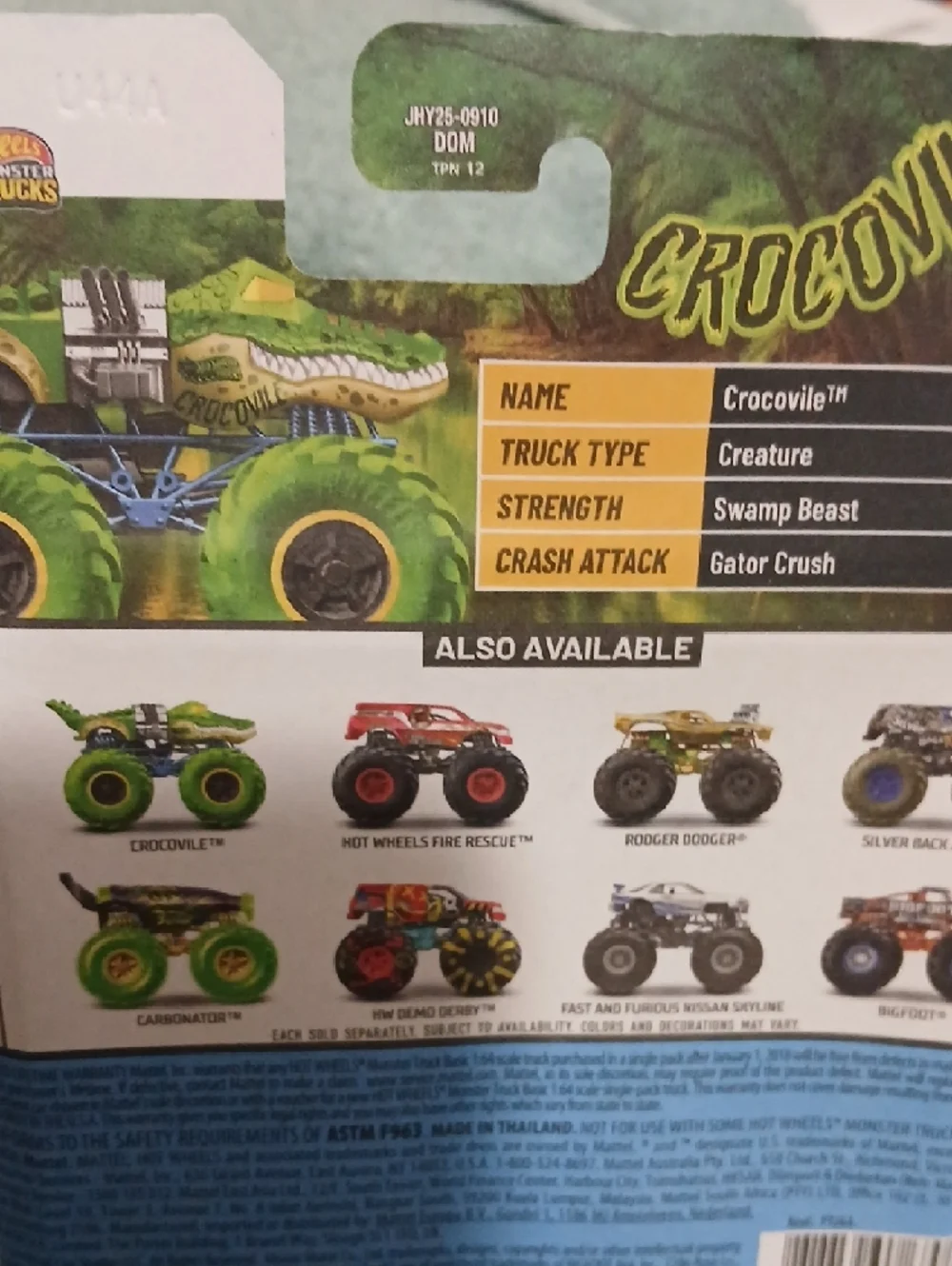 Monster Trucks Crocovile - Green Hot WHEELS Truck - Picture 5 of 5